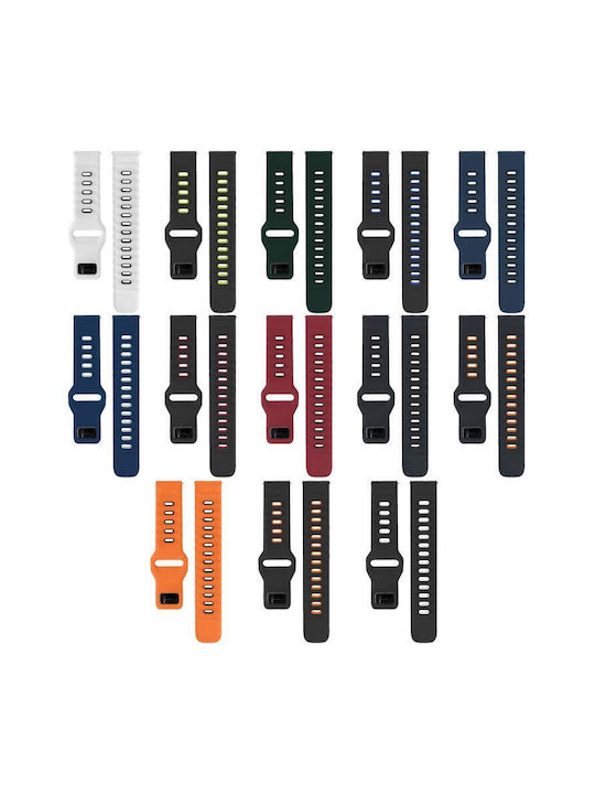 Xiaomi Band 9 Pro Redmi Watch 6 5 Xdfind Flat-head Dual-color Silicone Watch Band Wine Red+black