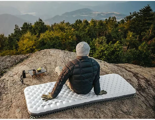 Naturehike Μονό Υπόστρωμα Camping 186x58cm Πάχους 8cm Γκρι
