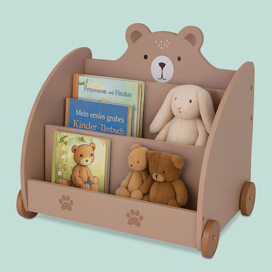 Bibliotecă de Pardoseală din Lemn Maro 60x40x58cm