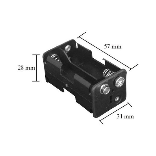 Set 10 Batteriehalter 4 X AA 9V Verbindung Kunststoffhalter AA Batterien Schwarze Farbe Set 10 Stück