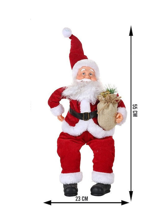 Plüsch Dekorativer Weihnachtsmann Stoff 55x23cm