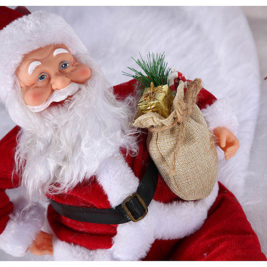 Plüsch Dekorativer Weihnachtsmann Stoff 55x23cm
