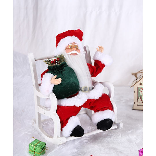 Plush Decorative Christmas Santa Fabric 30x18cm