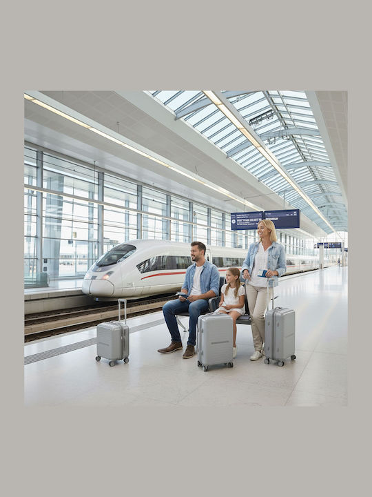 Relaxdays Valize de Călătorie Sigure Bej cu 4 Roți Set 3 Bucăți
