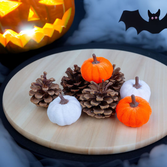 Autumn Decoration Pumpkin Pine Cone Made Foam 6 Cm Set 8 Pieces