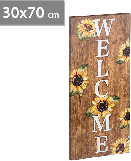 Led Welcome Painting 70 X 30 Cm Wall Decor Warm White Light 2 X Aa Batteries