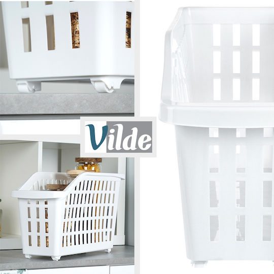 Vilde Floor Bathroom Shelf Plastic 46x18x26.5cm White
