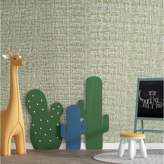 Self-Adhesive Fabric Green Washable Wall Wallpaper 100x50cm