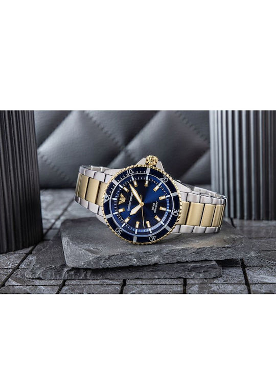 Emporio Armani Explorer Ανδρικό Ρολόι Solar με Ασημί Μεταλλικό Μπρασελέ