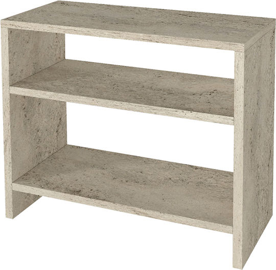 Правоъгълна Странична Маса Silvanus Дървена Travertine М51xШ17.5xВ49см
