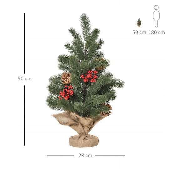 Mini Künstliche Weihnachtsdekorationen mit Bäumen 55 Zweige 50 cm Pako 830-386