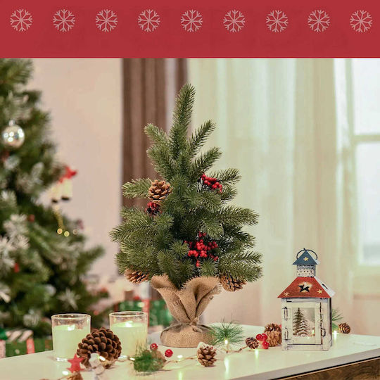Mini Künstliche Weihnachtsdekorationen mit Bäumen 55 Zweige 50 cm Pako 830-386