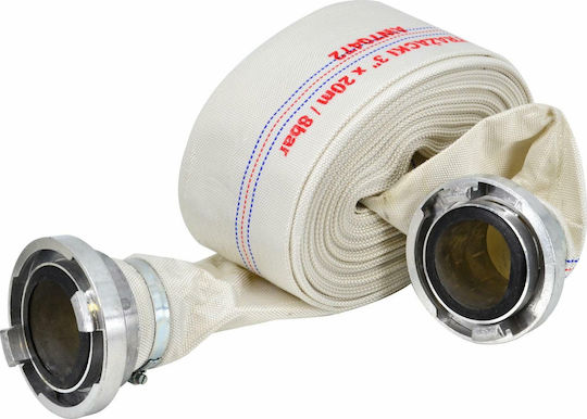 Awtools Water Hose 2" X 15m 8 Bar Firefighter Connectors