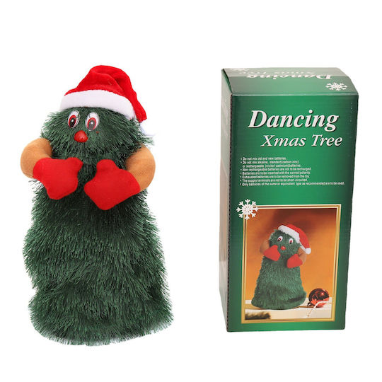 Dancing Singing Little Christmas Tree Flippy Christmas Decoration Interactive Toy 16 Cm Height Green
