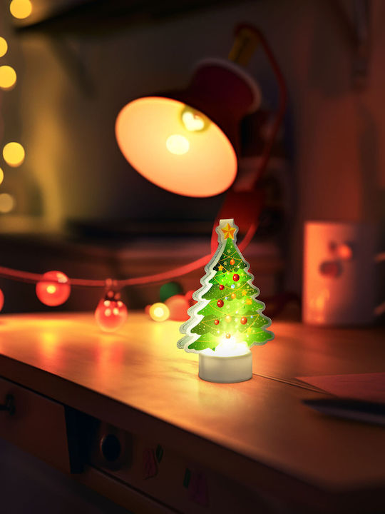 LED Weihnachtsdekorationen mit Bäumen Warmes Licht Batteriebetrieben