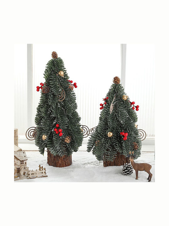 Decoratiune De Masă De Crăciun Flippy Model Pom De Crăciun Mic Birou Interior Plastic 26 X 12 X 12 Cm Verde