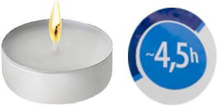Aura Glass Tealights in White Colour (Up to 4.5 Hours Duration) 30 Pieces