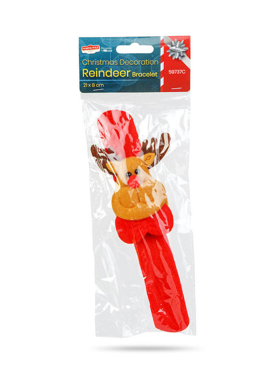 Christmas Bracelet Bun Accessory 21x8 Cm Reindeer Design Flexible Band
