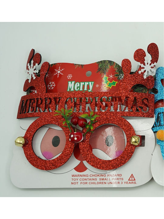 Christmas Party Glasses Round Red Made Plastic Polyester Alista Home