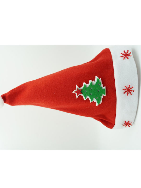 Santa Claus Hat Alista Home Christmas Tree Pattern Snowflake Ornament Red One Size Textile Material