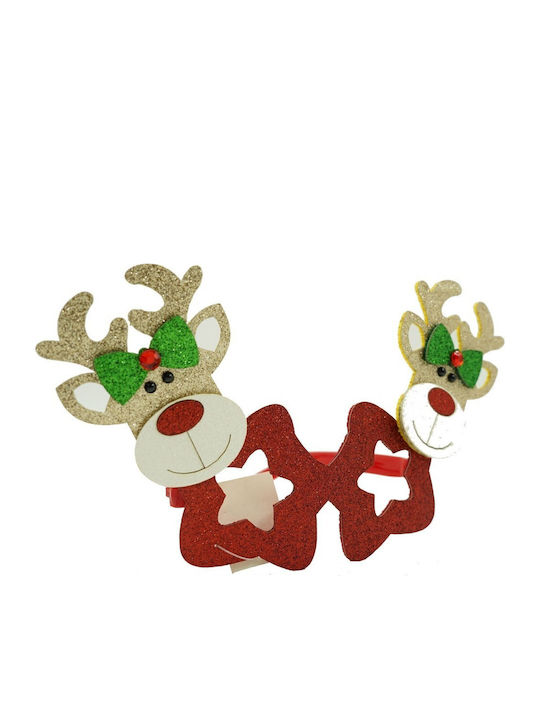 Christmas Party Glasses Star Reindeer Shape Red Plastic Polyester Alista Home