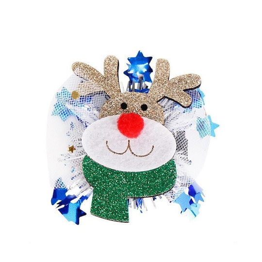 Agrafă De Păr Flippy Temă De Crăciun Model Cu Ren Din Material 8,4 X 8 Cm Multicolor