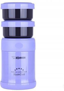 Zojirushi Δοχείο Φαγητού Inox Θερμός Μωβ με Χωρίσματα 350ml