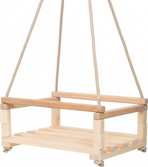 Klemys Collection Leagăn Suspendat din Lemn 40x30 cm Bej