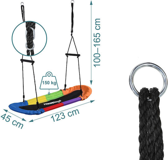 Relaxdays Hanging Swing 165x45x123cm Multicolour