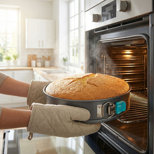 Alista Home Bakeware Tin For Cake Round Silicone With Removable Bottom 28x28cm
