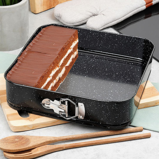 Vilde Backformen und Tabletts für Torte Quadratisch mit Abnehmbarer Basis 28x28x6,8cm