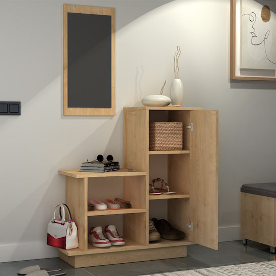 Cute Entryway Furniture with Mirror Natural Beech 90x35x95cm Cute Entryway Furniture with Mirror Natural Beech 90x35x95cm