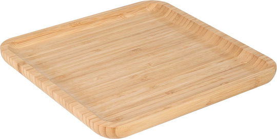 Excellent Houseware Bamboo Serving Tray 25x25x2cm
