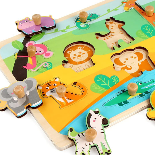 Puzzle Pentru Copii Din Lemn Pegged Pentru 3+ Ani 9 Piese Alista Home
