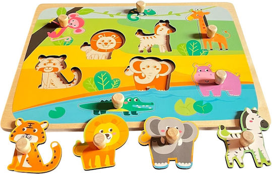 Puzzle Pentru Copii Din Lemn Pegged Pentru 3+ Ani 9 Piese Alista Home