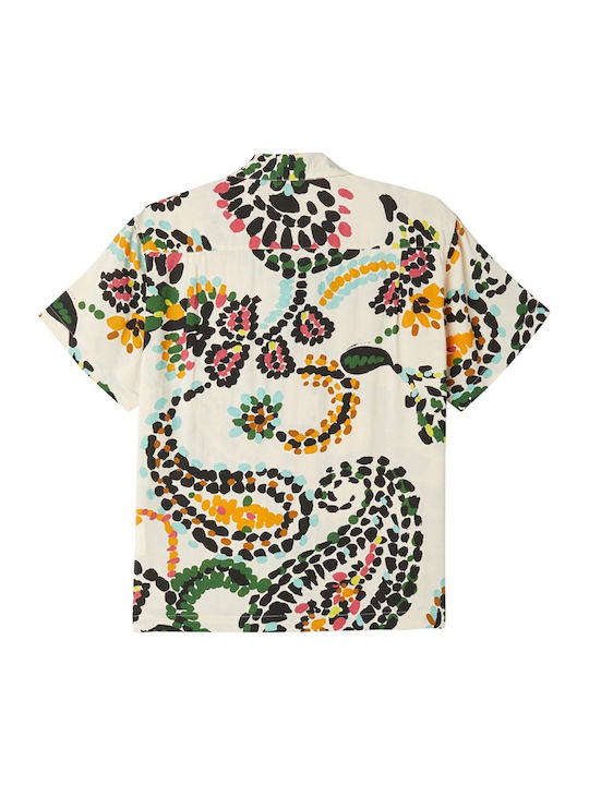Paisley Cămașă Cu Mâneci Scurte În Linie Regular Fit Multicolor
