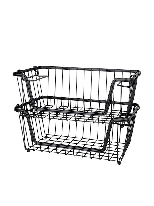 Vilde Φρουτιέρα Μεταλλική 2 Επιπέδων Μαύρη 32x20x13.5εκ. Vilde Φρουτιέρα Μεταλλική 2 Επιπέδων Μαύρη 32x20x13.5εκ.