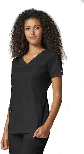 Γυναικεία Μπλούζα Cherokee Core Stretch V-neck 3 Τσέπες Black