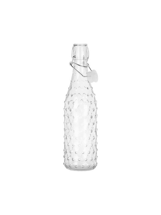 Orion Μπουκάλι Νερού Γυάλινο με Κλιπ Διάφανο 500ml