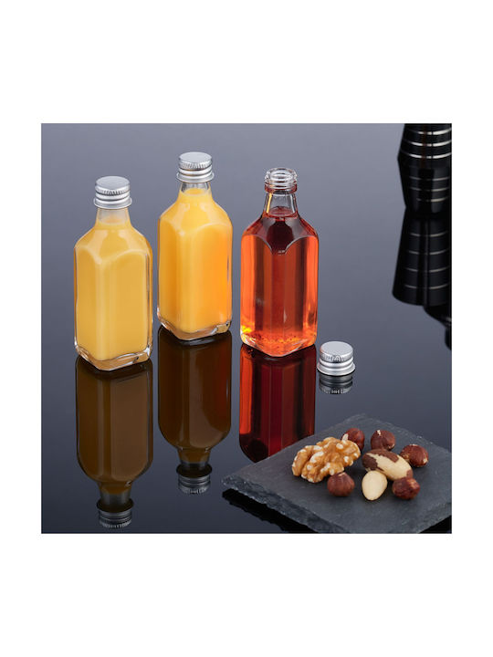 Relaxdays Sticlă De Apă Din Sticlă Cu Capac Șurub Transparent
