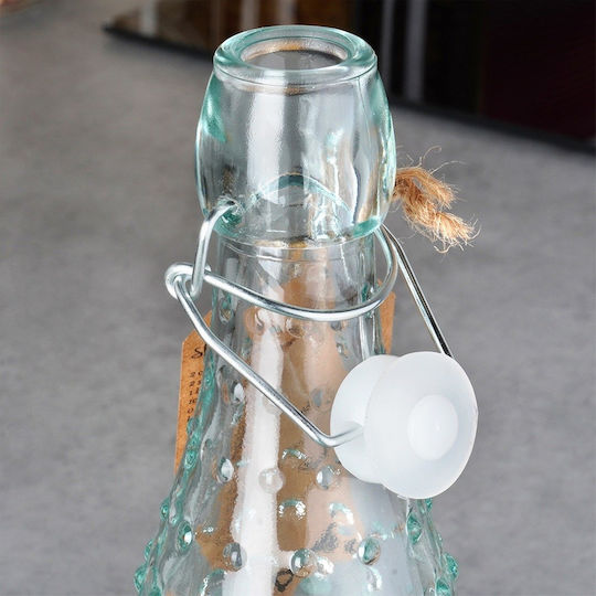 Orion Sticlă de Apă din Sticlă cu Clemă Transparentă 500ml