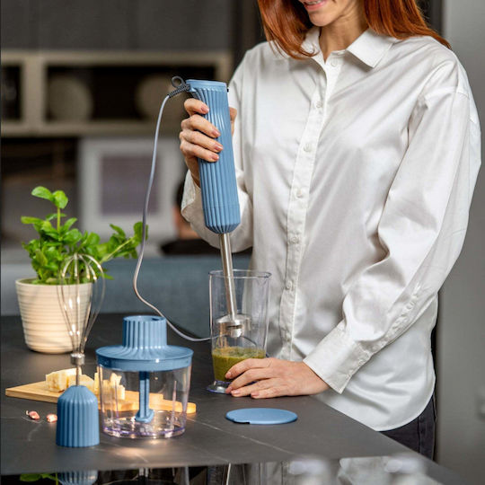 Guzzini Sous Chef Hand Blender With Stainless Steel Rod 600W Navy Blue