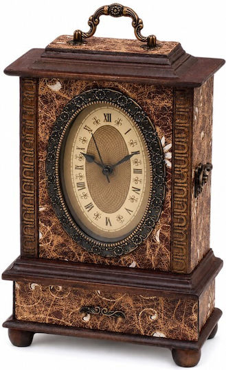 Karvounis 16x9x27cm Analog Wooden Brown