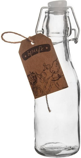 Orion Glass Water Bottle With Transparent Clip 290ml