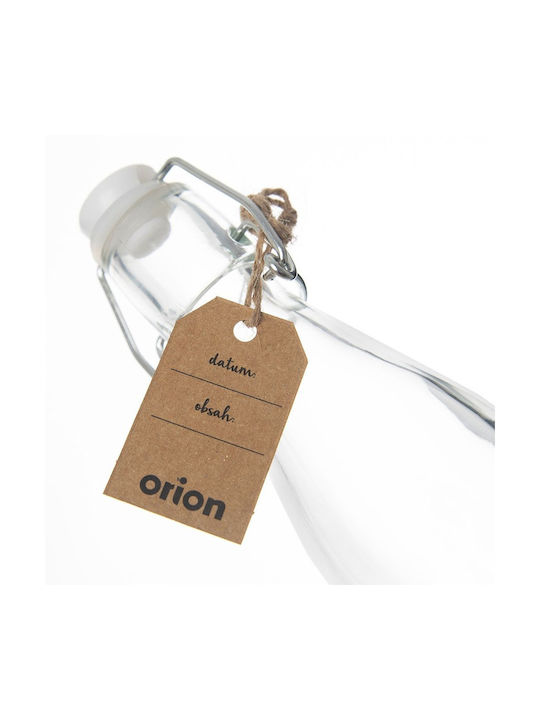 Orion Glass Water Bottle with Transparent Clip 160ml