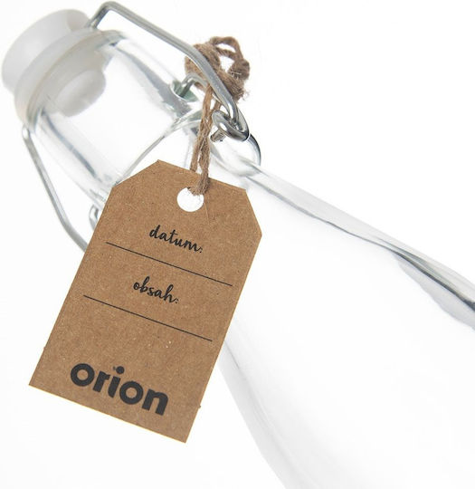 Orion Sticlă De Apă Din Sticlă Cu Clemă Transparentă 160ml