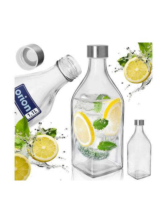 Orion Sticlă De Apă Din Sticlă Cu Capac Șurub Transparent 1100ml