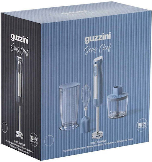 Guzzini Sous Chef Hand Blender With Stainless Steel Rod 600W Navy Blue