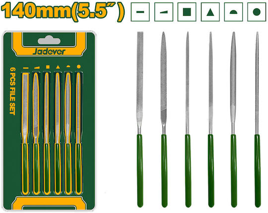 Jadever Set of Hand Files with Handle 6 Pieces