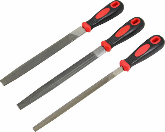 AWTools Set Fișiere de Mână cu Mâner 3 Bucăți